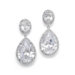 wedding earrings cz bridal earrings - kim kardashian earrings DWVWWGX