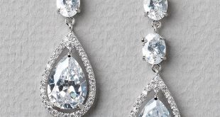 wedding earrings tara cz bridal earrings UPVLMZX