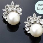 wedding earrings - vintage style pearl u0026 crystal stud earrings, carrie ... PJCASEO
