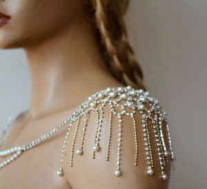 wedding rhinestone jewelry wedding dress shoulder by adbrdal DQSINQT