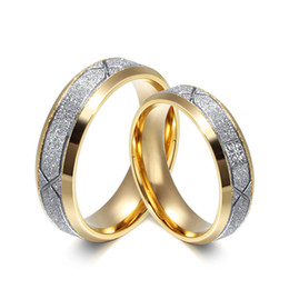 wedding ring designs fashion wedding rings with sand finish design wholesale 316l stainless  steel QGNBCYA