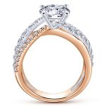 wedding rings zaira 14k white and rose gold round free form engagement ring angle OXPUIEP