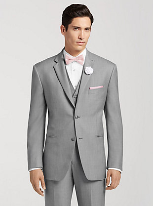 wedding suit menu0027s wedding attire - pronto uomo gray notch lapel suit tuxedo rental | ZRPAMID