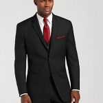 wedding suit menu0027s wedding suits - pronto uomo black notch lapel suit tuxedo rental | TNFIUKM