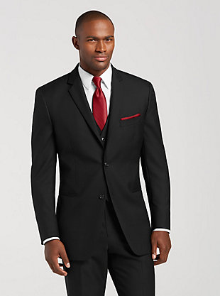 wedding suit menu0027s wedding suits - pronto uomo black notch lapel suit tuxedo rental | TNFIUKM