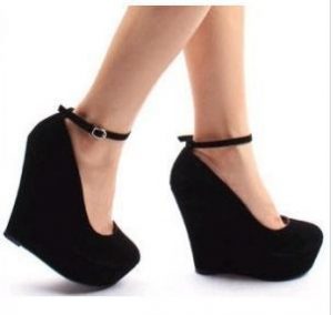 wedges heels suede purple wedges black wedges womenu0027s ankle strap high plarform wedges  heel shoes RUMJRSK