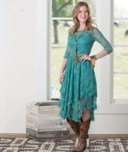 western dresses dusty turquoise fields lace dress OPMTPSO