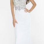 white formal dresses high neck beaded dress with sexy open back - alyce paris - 6718 LPNMPUG