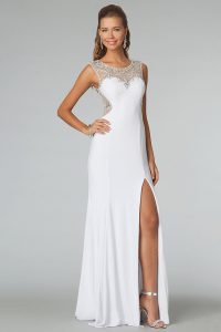 white formal dresses KEKRJMO