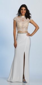 white formal dresses sexy white two piece prom dress a4559 ZRTRQTR