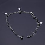 white gold anklet 6pcs/lot free shipping white gold bead anklet ankle bracelet charm chain AJSICPH