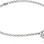 white gold anklet amazon.com: 14k white gold and diamond ankle bracelet (1/10 cttw, h-i JNWKUYP
