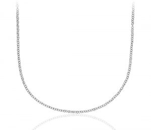 white gold chain cable chain in 14k white gold VFQFUBL