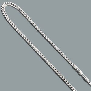 white gold chain solid 14k white gold miami cuban link chain 30-36in YHOWHZG