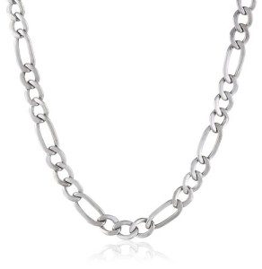 white gold chain white-gold-chain-figaro-link JKARXGV