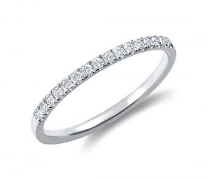 white gold diamond rings petite cathedral pavé diamond ring in 18k white gold (1/6 ct. tw OJDJHJI