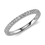 white gold diamond rings petite pavé diamond ring in 18k white gold (1/3 ct. tw. ABIWTQQ