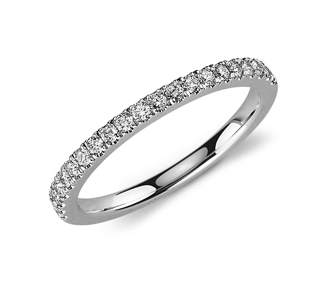 white gold diamond rings petite pavé diamond ring in 18k white gold (1/3 ct. tw. ABIWTQQ