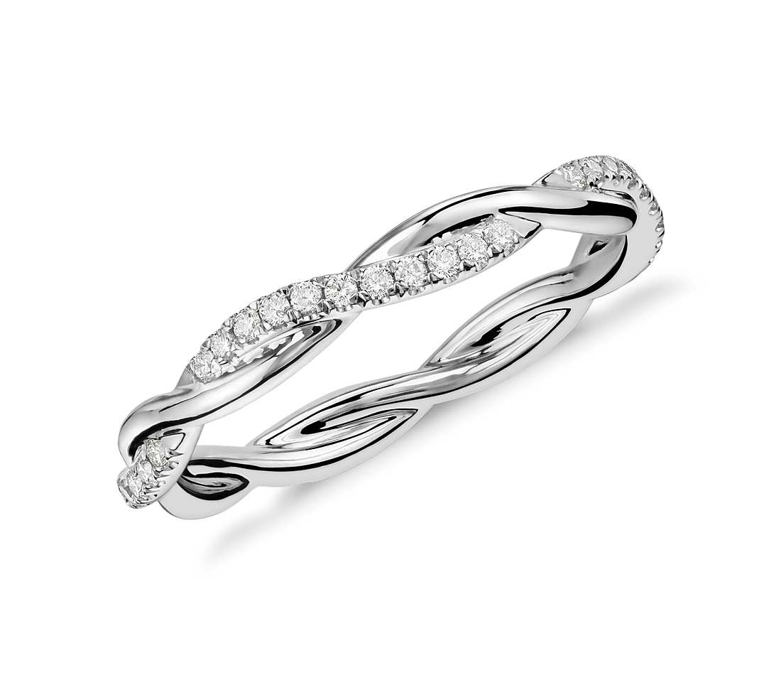 white gold diamond rings petite twist diamond eternity ring in 14k white gold (1/5 ct. tw SPDVDSP
