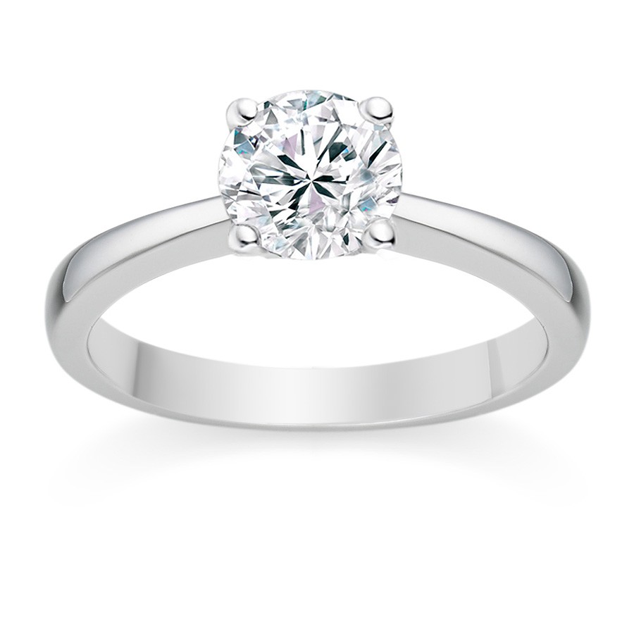 white gold diamond rings round cut 0.25 carat i/vs2 18k white gold diamond engagement ring NEBPDPJ