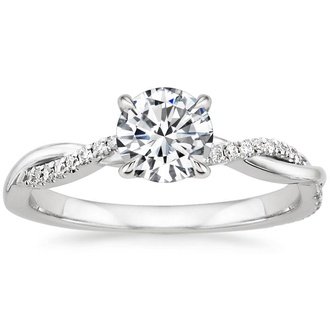 white gold engagement rings 18k white gold. petite twisted vine diamond ring MJKFUOS