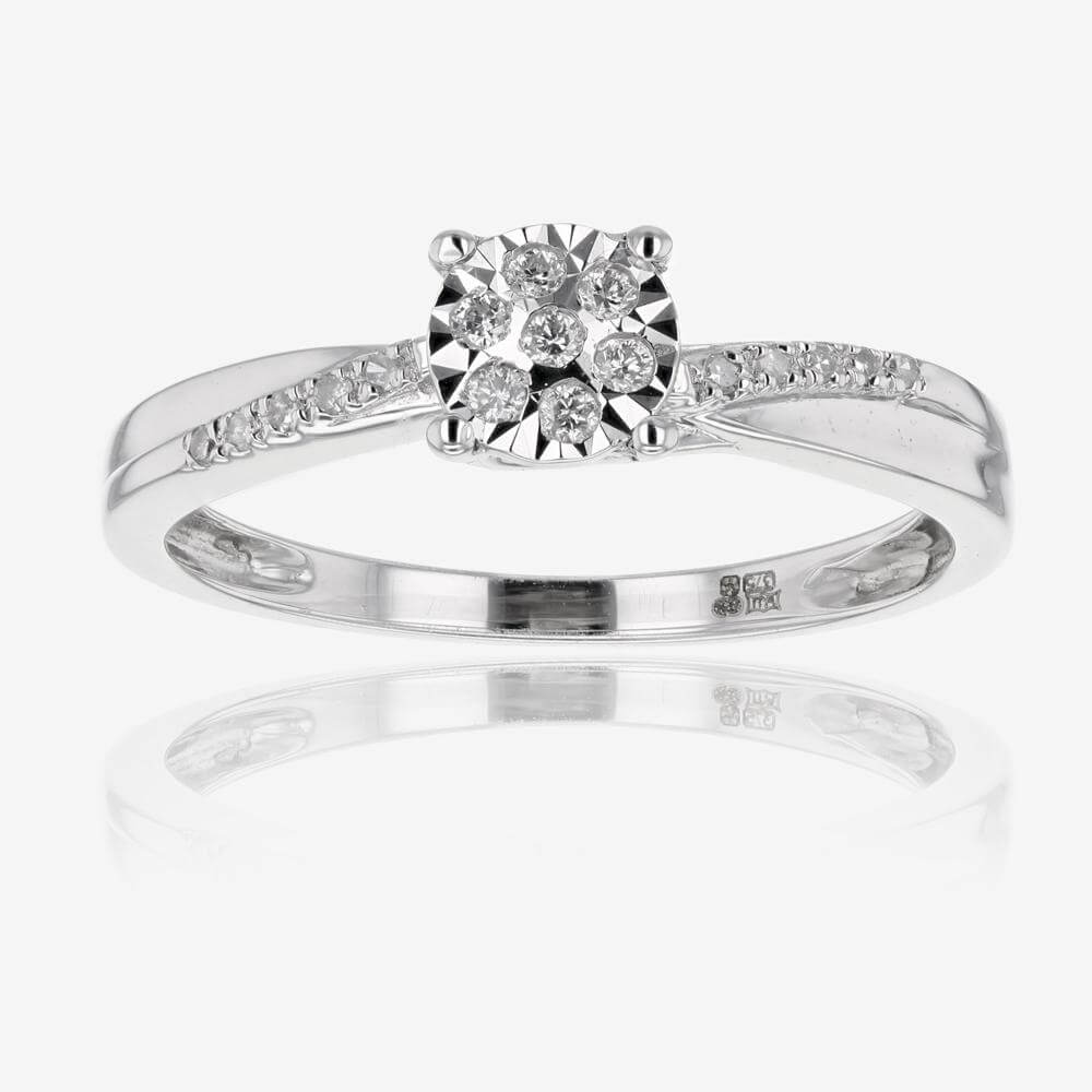 white gold engagement rings 9ct white gold diamond ring YWEMWHY