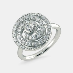 white gold jewellery the lady moonlight ring JNEEDIO