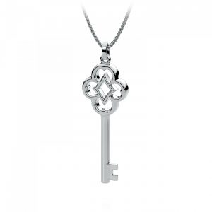 white gold pendant classic key pendant only in 18k white gold UFXGZPR