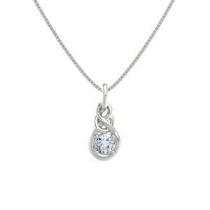 white gold pendant timeless knot pendant FREOELS