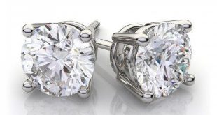 white gold stud earrings .70 ctw round diamond stud earrings in 14k white gold vs h BYGXKFE