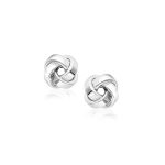 white gold stud earrings classic love knot stud earrings in 14k white gold AWSCWBQ