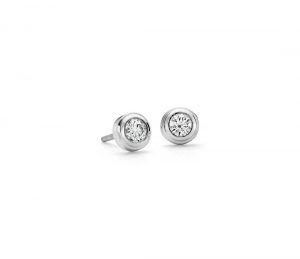 white gold stud earrings diamond bezel stud earrings in 18k white gold (3/8 ct. tw. QJXBVLM