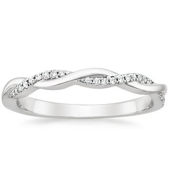 white gold wedding rings 18k white gold. petite twisted vine diamond ring ... CJSSMEG