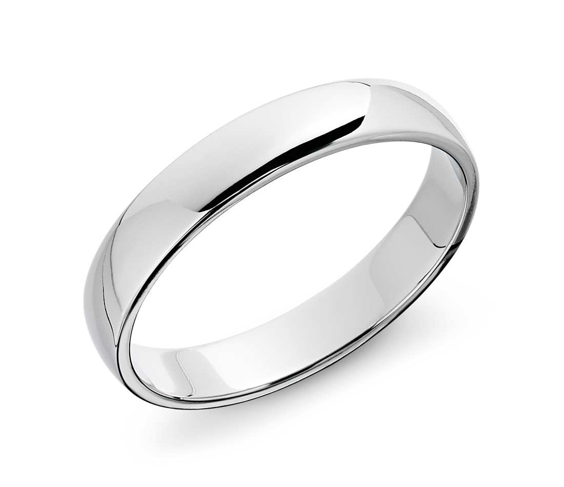 white gold wedding rings classic wedding ring in 14k white gold (4mm) OSAZEFL