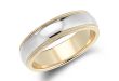 white gold wedding rings double milgrain comfort fit wedding ring in 14k white and yellow gold KPIEGCW