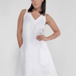 white linen dress ANBHHOZ