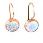 white opal earrings ,drop and dangle opal earrings, hook wires ,14k gold WMFWXAD