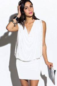 white party dress plus size white party dresses | plus size bright white bejeweled drape  cocktail AEKJBLY