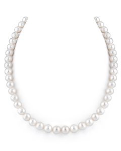 white pearl necklace 8-9mm white freshwater pearl necklace BFNATJC