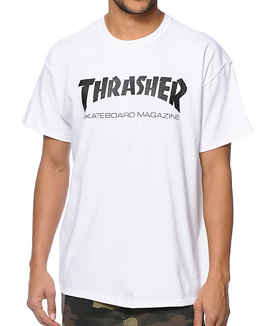 white t shirt thrasher skate mag white t-shirt CMDSIJN
