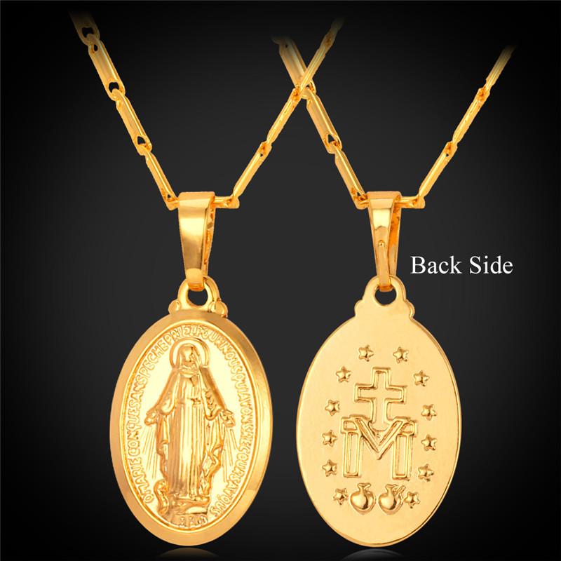 wholesale new virgin mary fashion necklaces for women/men jewelry 18k real TZVNQJG