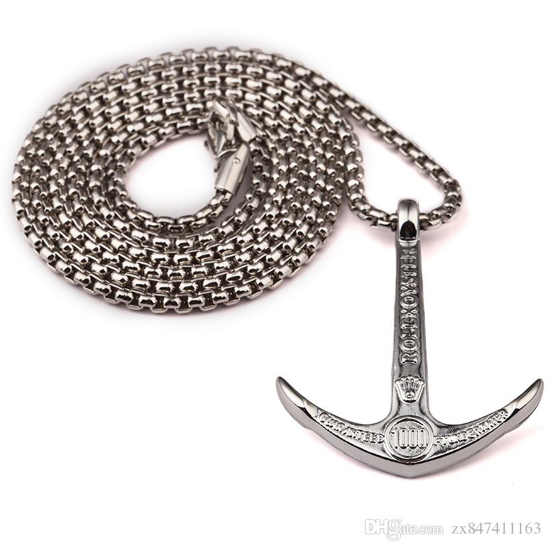 wholesale sale fashion mens necklaces navy wind retro style anchor pendant OIDZJVD