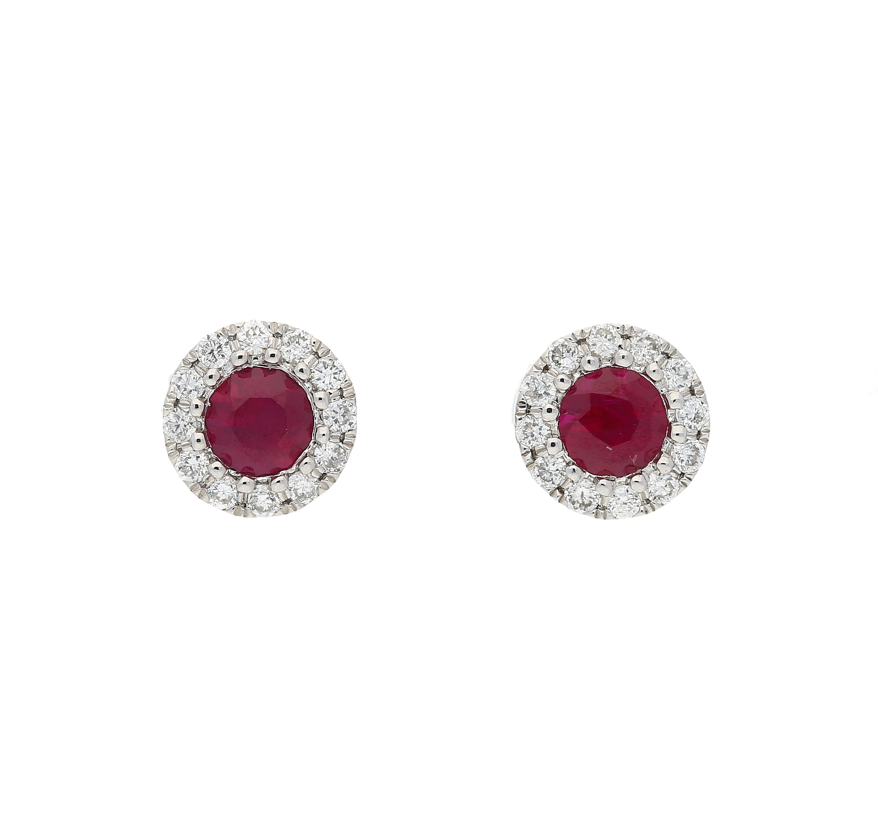 winsor bishop 14ct white gold diamond and ruby earrings PMXLACX