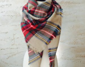 winter scarves plaid blanket scarf, chunky scarf, winter scarf, gift for her, womenu0027s  scarves ZMFQJCO