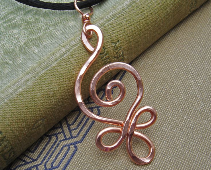 wire jewelry celtic loops copper wire earrings - celtic knot jewelry - dangle, handmade, RVNGLGB