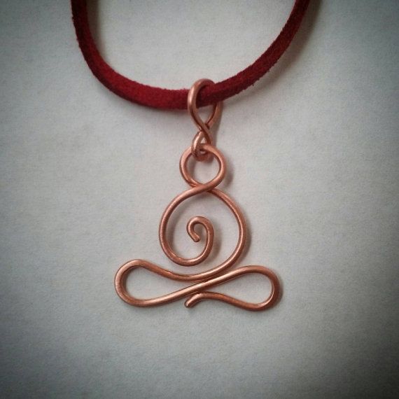 wire jewelry yoga jewelry! hand formed pendant made from pure copper wire and hung FBKYGHB