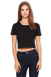 womenu0027s poly-cotton crop tee QDBVXUE