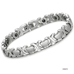 womens bracelets fashion jewelry 316l stainless steel bracelet sliver cross x links with MPCWOXR