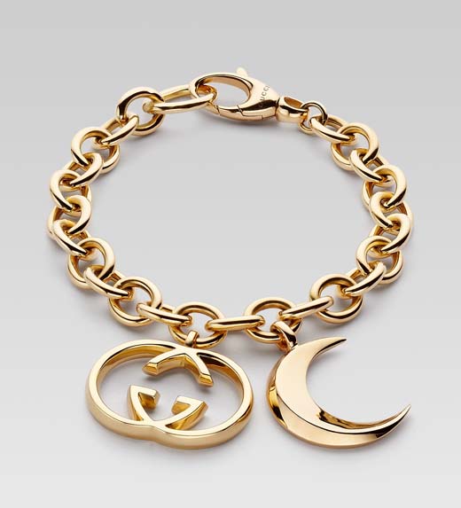 womens bracelets gucci womenu0027s bracelet with half moon and interlocking g motif charms BYRUDUQ
