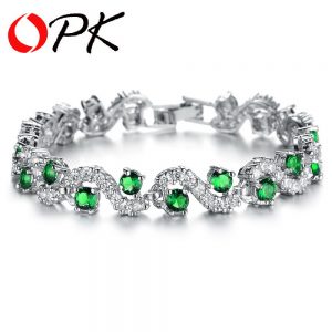 womens bracelets opk aaa cubic zirconia womenu0027s bracelet white gold color bangles luxury SZPMCPO